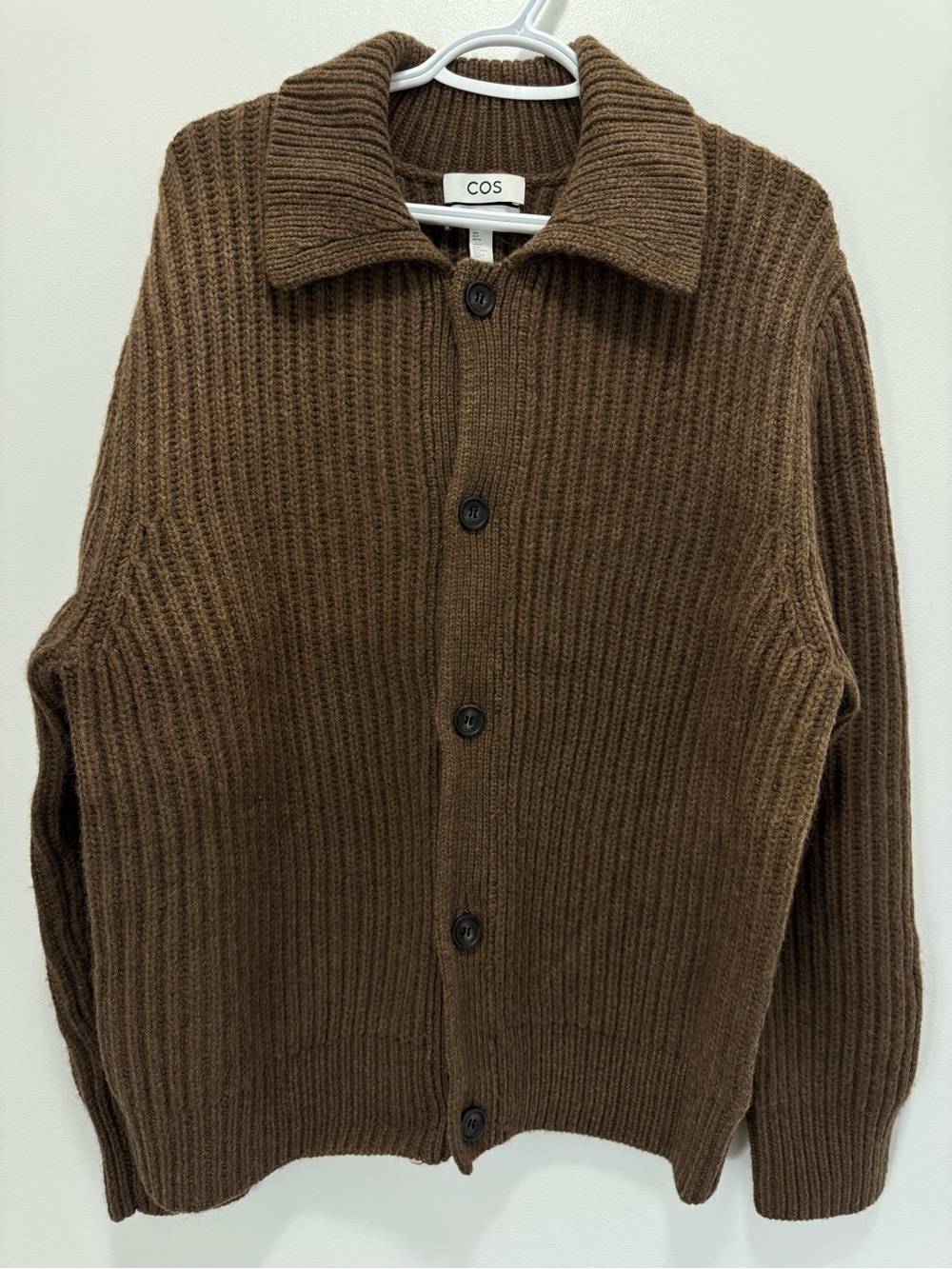 COS Men Brown Wool Alpaca Cardigan - Small - NWOT